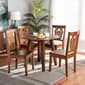 Baxton Studio Mina Walnut Brown Finished Wood 5pc. Dining Set - image 7