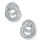Anne Klein 0.56in Cubic Zirconia Open Button Earrings - image 1