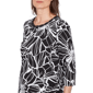 Womens Alfred Dunner Classics Floral Linework Side Tie Blouse - image 5