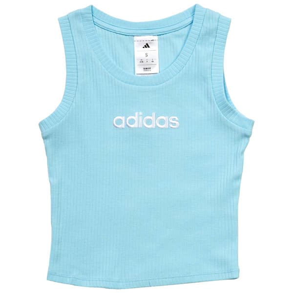 Girls (7-16) adidas(R) Embroidered Ribbed Tank - image 