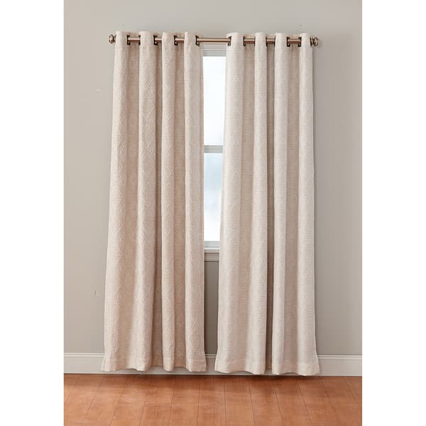 Diamond Chenille Lined Grommet Blackout Curtain Panel