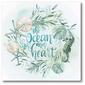 Courtside Market Coastal Wreath I Gallery Wrapped Canvas Wall Art - image 1