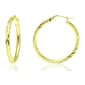 25mm Gold Plated Over Sterling Silver Diamond Cut Hoop Earrings - image 1