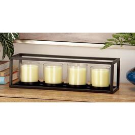 9th & Pike&#174; Iron Contemporary 4 Spot Candlestick Holder