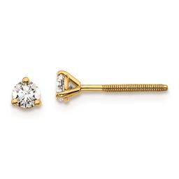 Pure Fire 14kt. Gold 1/5ctw. Lab Grown Diamond Screwback Earrings