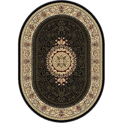 Tayse Sensation Jayden Oval Area Rug - Black - image 