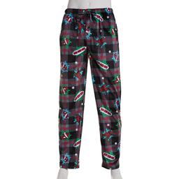 Mens Marvel Spider-Man Festive Plaid Pajama Pants