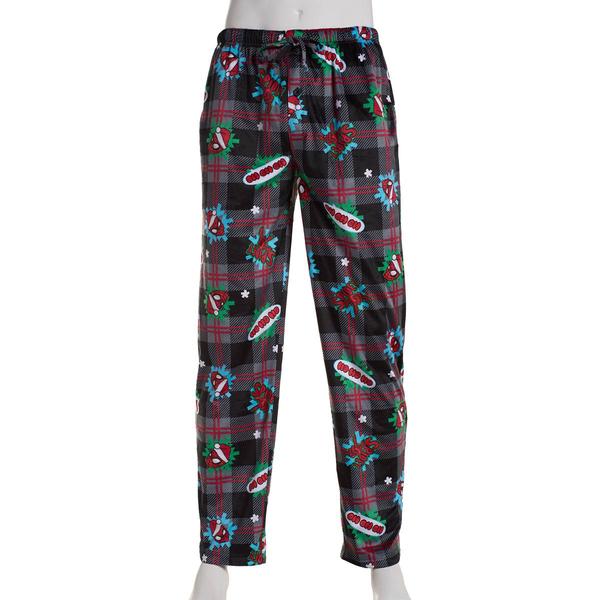 Mens Marvel Spider-Man Festive Plaid Pajama Pants