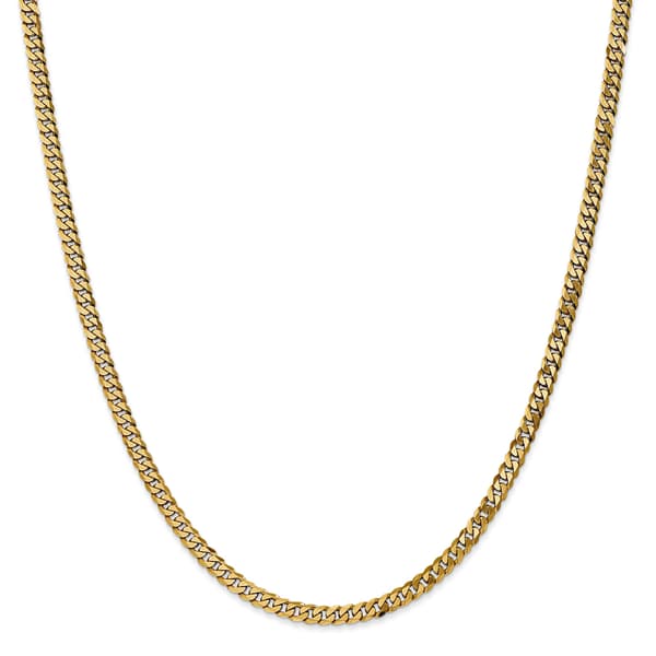 Gold Classics&#40;tm&#41; 3.2mm. 14kt. Gold Beveled Curb Chain Necklace