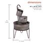 Alpine 3-Tier Stacked Rustic Metal Tub Planter Fountain - image 12