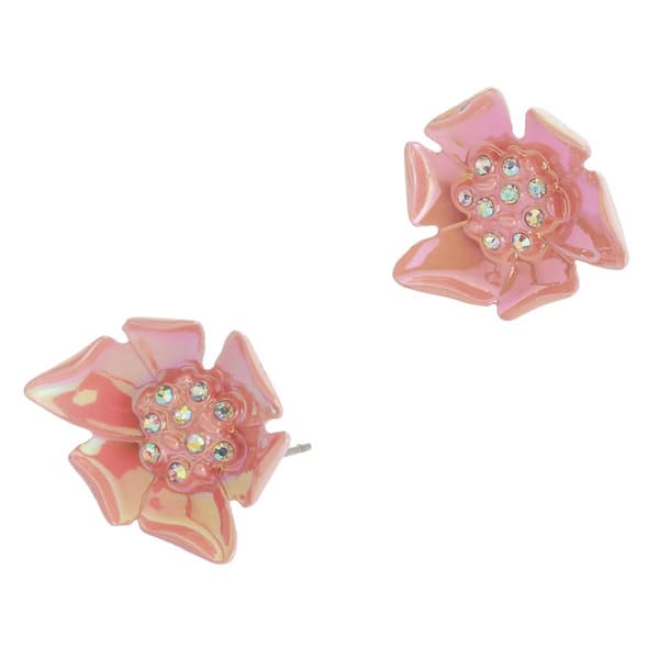 Betsey Johnson Garden Glam Flower Stud Earrings