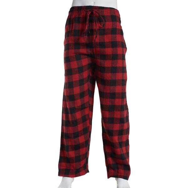 Mens Big & Tall Architect&#40;R&#41; Flannel Pajama Pants-Red/Black - image 