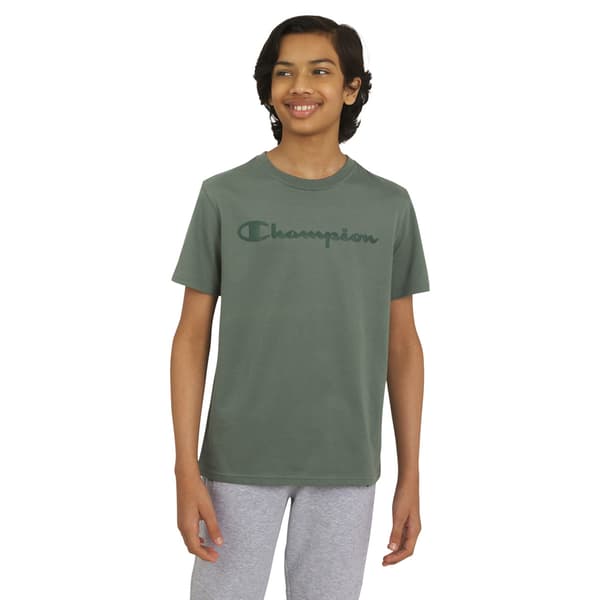 Boys (8-20) Champion® Signature Tonal Silicone Logo Tee - image 