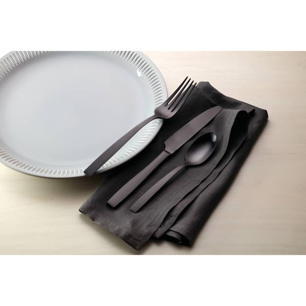 Hampton Forge Clearview Satin Black 20pc. Flatware Set