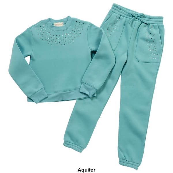 Girls &#40;7-12&#41; BTween&#174; Fleece Rhinestone Joggers Set