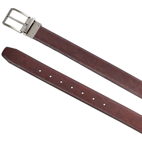 Mens Haggar® 35mm Feather Edge Dress Reversible Belt-Black/Brown