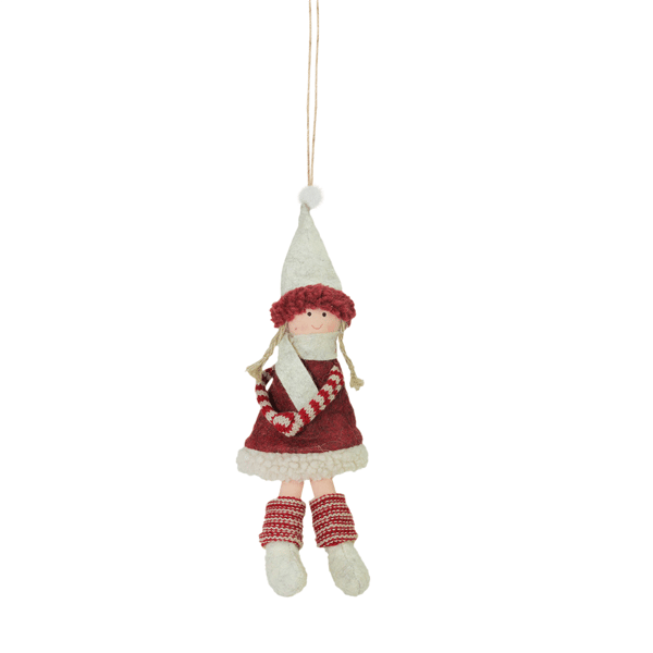 Northlight 4ct. Girls with Scarves Christmas Doll Ornaments
