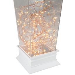 Northlight Tapered Lantern with Rice Lights Decoration