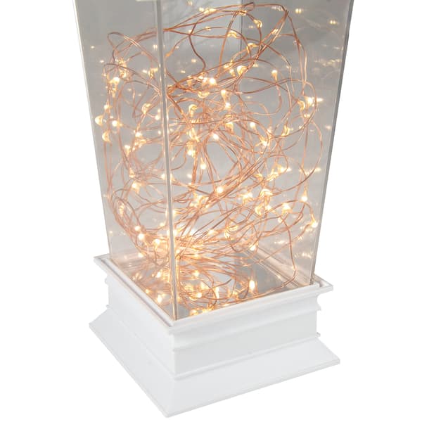 Northlight Tapered Lantern with Rice Lights Decoration