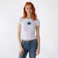 Juniors Derek Heart Fitted Beaded Icon Tee- White - image 1