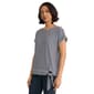 Petite Jones New York Short Sleeve Side Tie Stripe Blouse - image 3