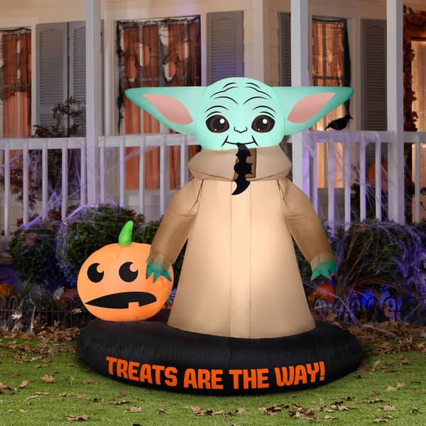 National Tree 78in. Inflatable Halloween Mandalorian