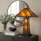 HomeRoots 24in. Burnt Orange Two Light Table Lamp - image 2