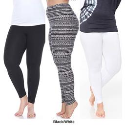 Plus Size White Mark 3pk. Leggings