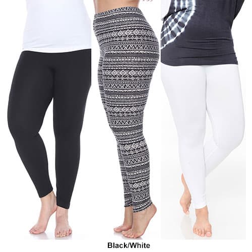 Plus Size White Mark 3pk. Leggings
