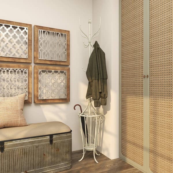 9th & Pike® Farmhouse White Metal Coat Rack