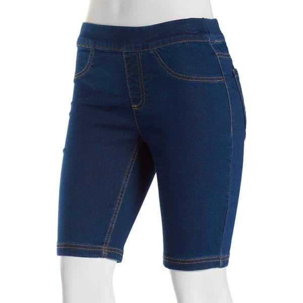 Petites Erika Joey Elasticated Waist Denim Bermuda Shorts - image 