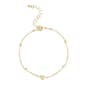 Jessica Simpson Figaro Chain Heart & Pink Rhinestone Anklet Set - image 3