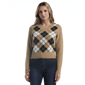 Petite Rafaella(R) Long Sleeve V-Neck Argyle Sweater - image 1