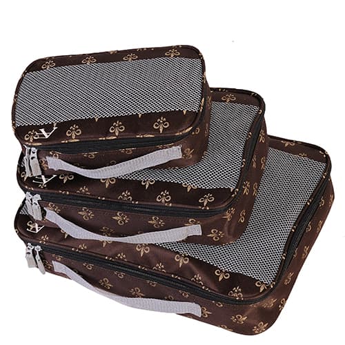 American Flyer Fleur De Lis 3pc. Packing Set-Brown - image 