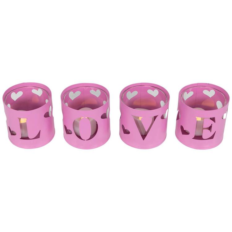 Northlight Seasonal Valentine''s Day Candle Holders - Set of 4