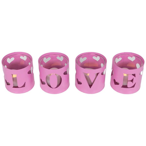 Northlight Seasonal Valentine''s Day Candle Holders - Set of 4