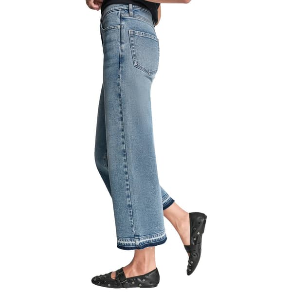 Womens DKNY Jeans Mid Rise Wide Leg Jeans
