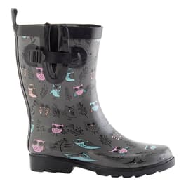 Womens Capelli New York Shiny Branches and Owls Short Rain Boots