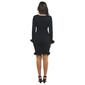 Juniors Almost Famous&#8482; Ballet Neck Feather Hem Mini A-Line Dress - image 2