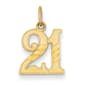 Gold Classics&#40;tm&#41; Quality Gold 14k Diamond Cut 21 Pendant - image 1