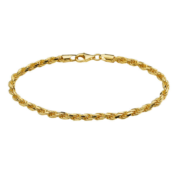 Gold Classics&#40;tm&#41; Gold over Sterling Silver Rope Bracelet - image 