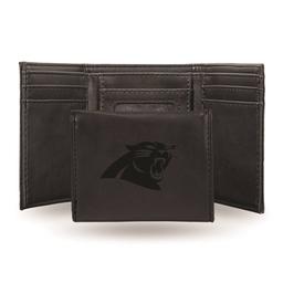 Mens NFL Carolina Panthers Faux Leather Trifold Wallet