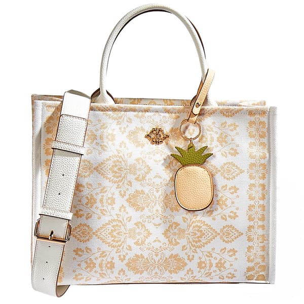 Nanette Lepore Elle Indigo Tile Satchel Bag - image 
