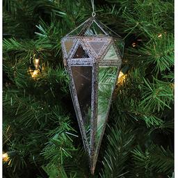Northlight 10.5in. Mirrored Geometric Framed Christmas Ornament