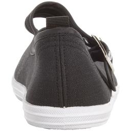 Womens Ashley Blue Mary Jane Canvas Slip On Flats