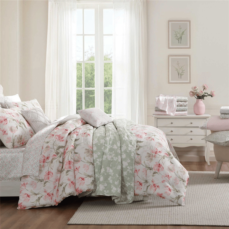 Laura Ashley® Bonnie Cotton Percale Sheet Set