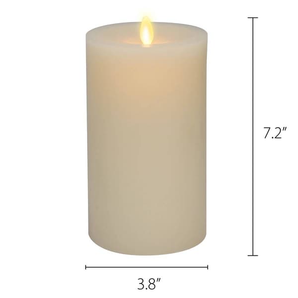 Ivory Wick To Flame Pillar Candle