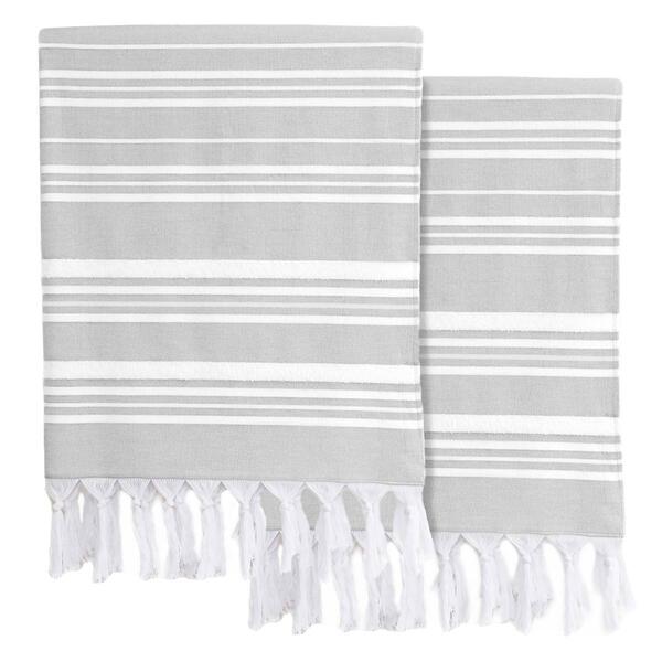 Linum Home Textiles Ephesus Stripy Pestemal Beach Towel -Set of 2 - image 