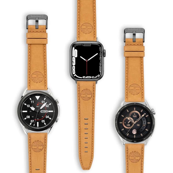 Unisex Timberland Leather 22mm Smart Watchband for Apple Watch&#174;