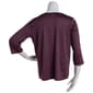 Plus Size Notations 3/4 Sleeve Geo Grommet Neck Blouse - image 2